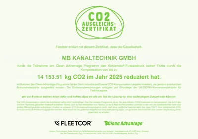 Fleetcor CO2-Ausgleichszertifikat